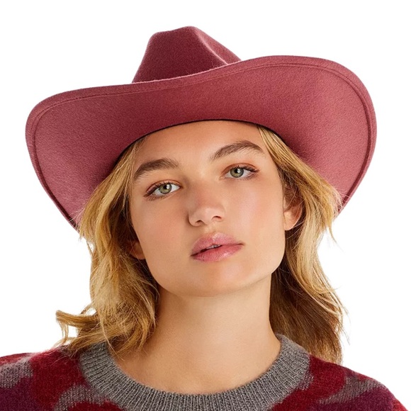 Rag & Bone Ohara Wool Cowboy Hat in Rose - Picture 2 of 8